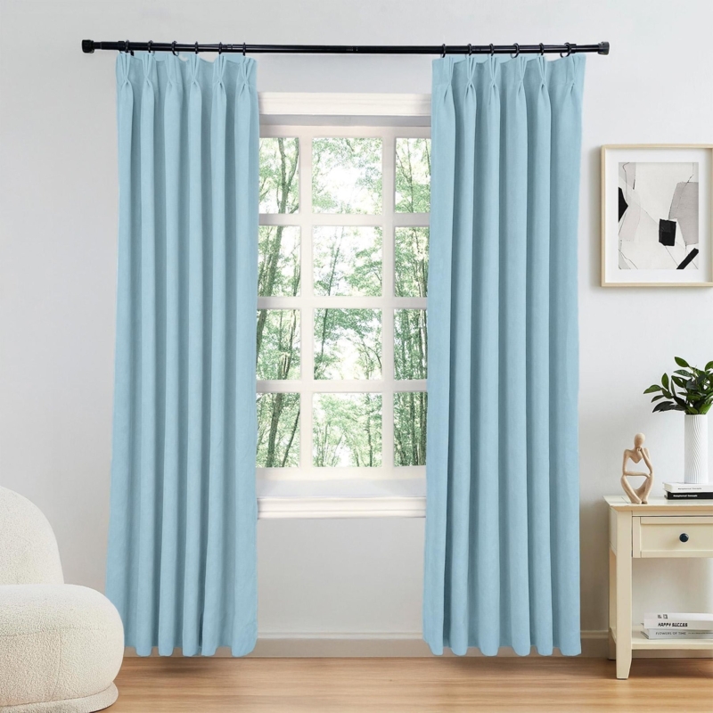 Curtains Malt Pinch Pleats Heavyweight Texture Floor Length Drapes