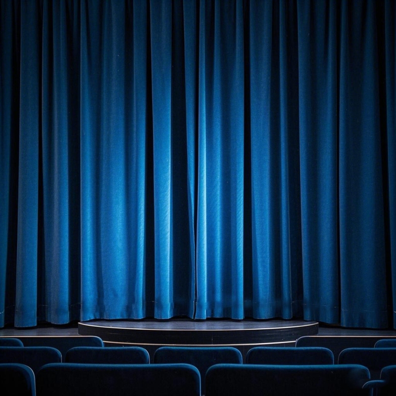 Curtains Navy Velvet Heavy Draping Plush Pile Dramatic Theater Style
