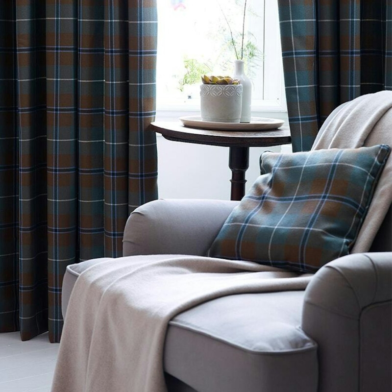 Curtains Traditional Tartan Plaid Red Green Eyelet Top Rustic Lodge