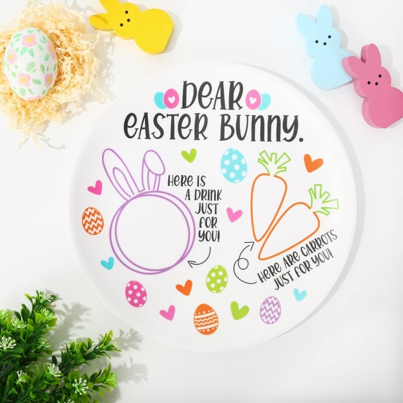 Decorative Plate Bunny Ears Shape Partitioned Serving Tray Design
