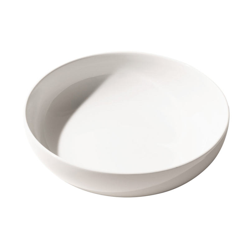 Deep White Serving Bowl with Smooth Minimalist Satin Finish