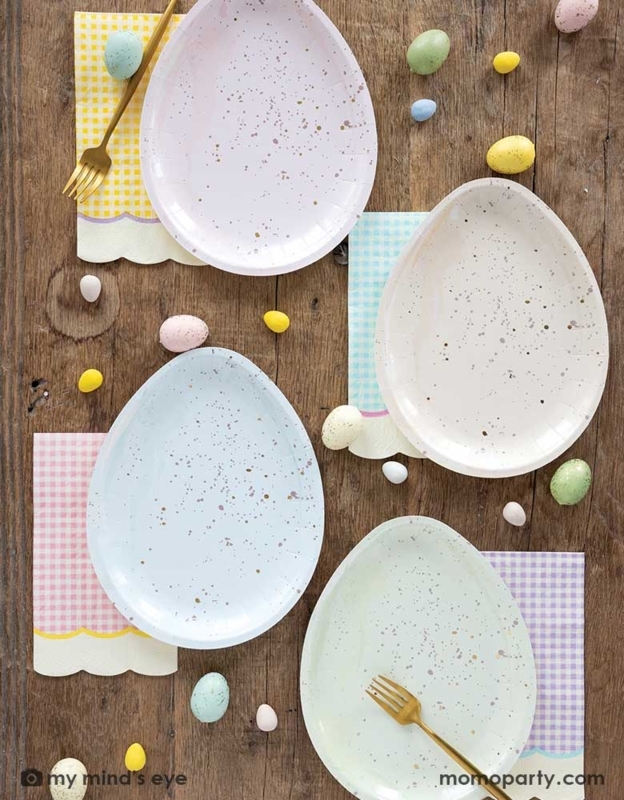 Dessert Plate Egg Shaped Silhouette for Whimsical Spring Dining