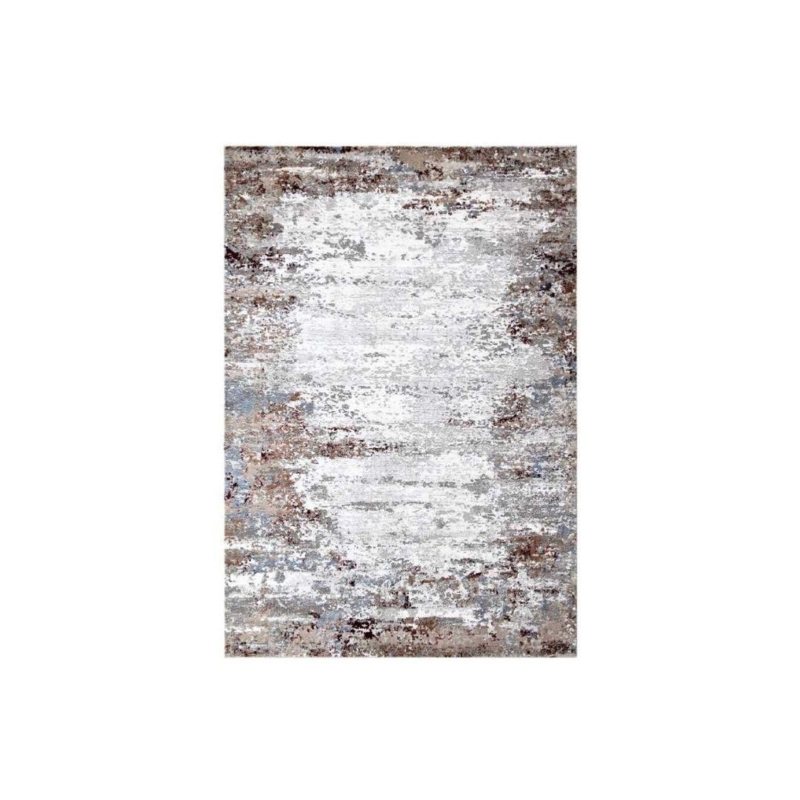 Distressed Abstract Area Rug, Multi Color Palette. Low Pile.
