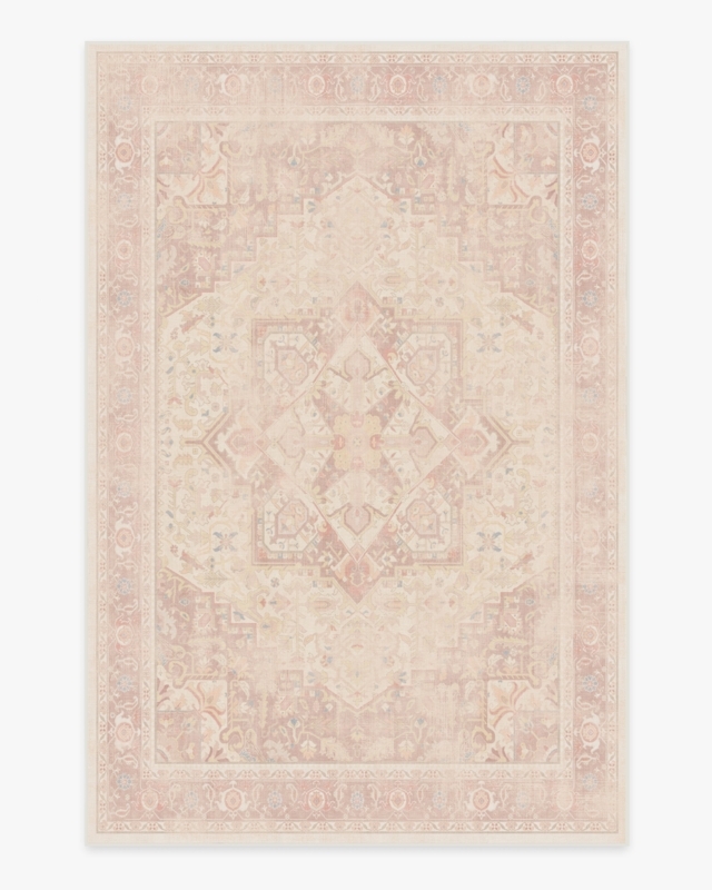 Distressed Traditional Medallion Area Rug Transitional