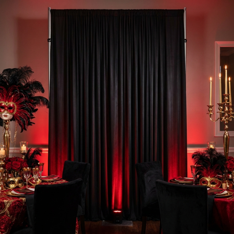 Drape Curtain 12 Foot Stretch Spandex Wrinkle Resistant Panel