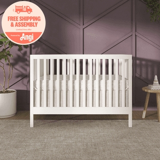 Espresso Convertible Crib with Arched Back Panel, Classic Nursery