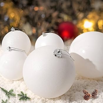 Extra Large Christmas Ornament: Matte White Sphere Minimalist Yard Decor