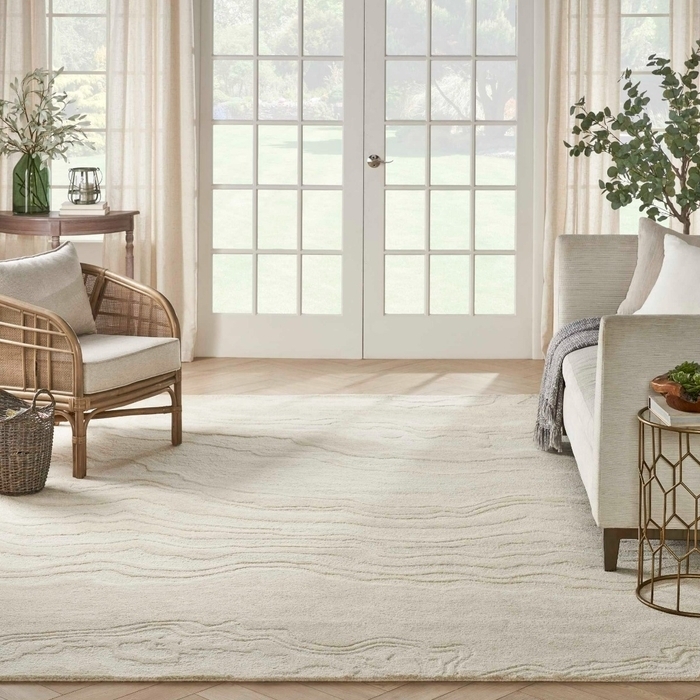 Faded Ornamental Area Rug Cream Transitional Modern Traditional Styling