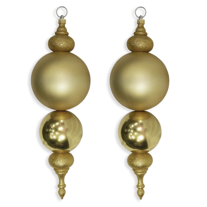 Giant Commercial Grade Finial Ornament, Shatterproof Plastic Decor