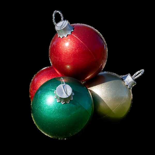 Giant Fiberglass Ornament Stack: Glossy Finish for Commercial Display
