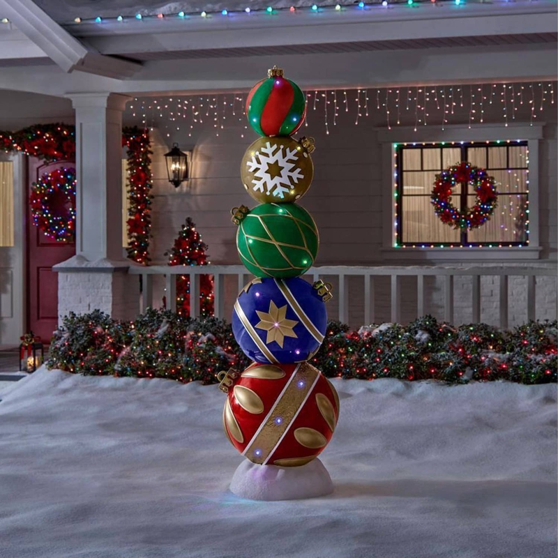 Giant Ornament Massive LED Illuminated Pyramid Stack Outdoor Display