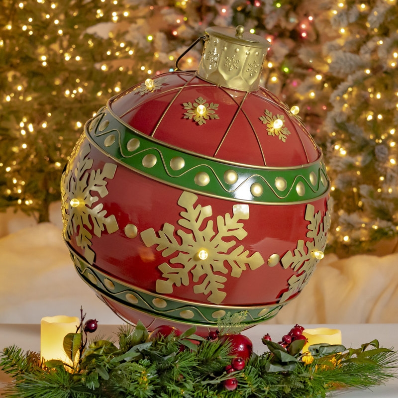 Giant Outdoor Christmas Ornament Oversized LED Illuminated Sphere