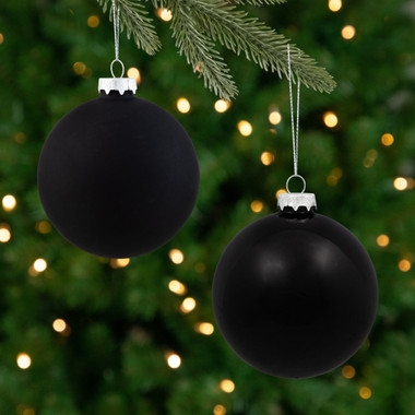 Glass Christmas Ornaments Mixed Textures Glitter Sequined Surface (71 chars)
