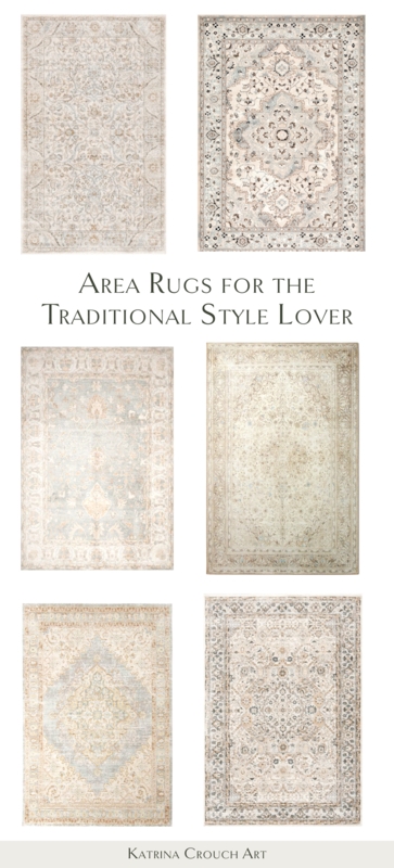 Grandmillennial Style Area Rugs  Katrina Crouch Art