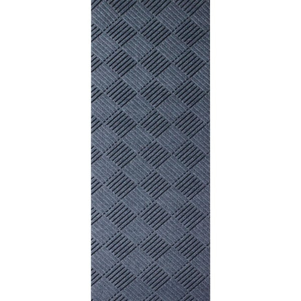 Hallway Runner Gray Heathered Texture Mottled Low Pile Minimalist Styling