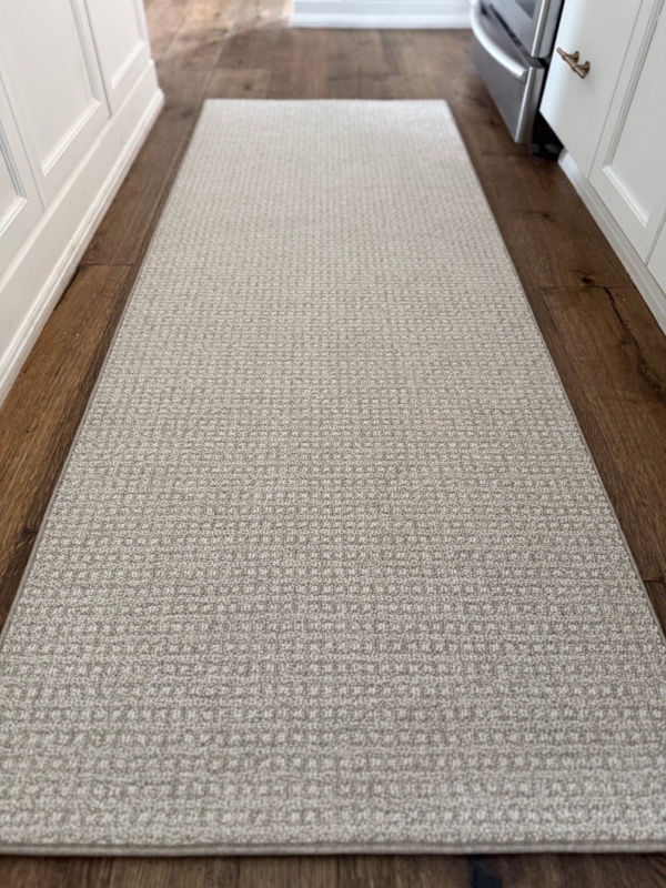 Hallway Runner Organic Visual Texture Birch Colorway Pebble Pile