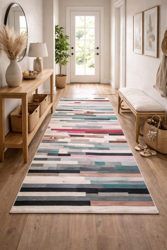 Hand Tufted, Living Room, Striped Rug, 8x10, 8x11, 9x10, 9x12, Wool Area Rug