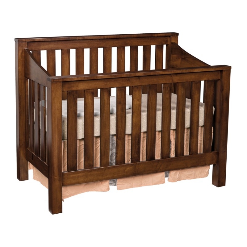 Handcrafted Wood Baby Crib in Craftsman Mission Style