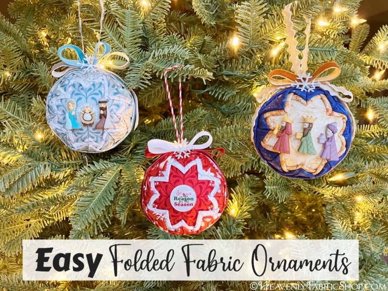 Handmade Fabric Star Ornaments with Button Centers