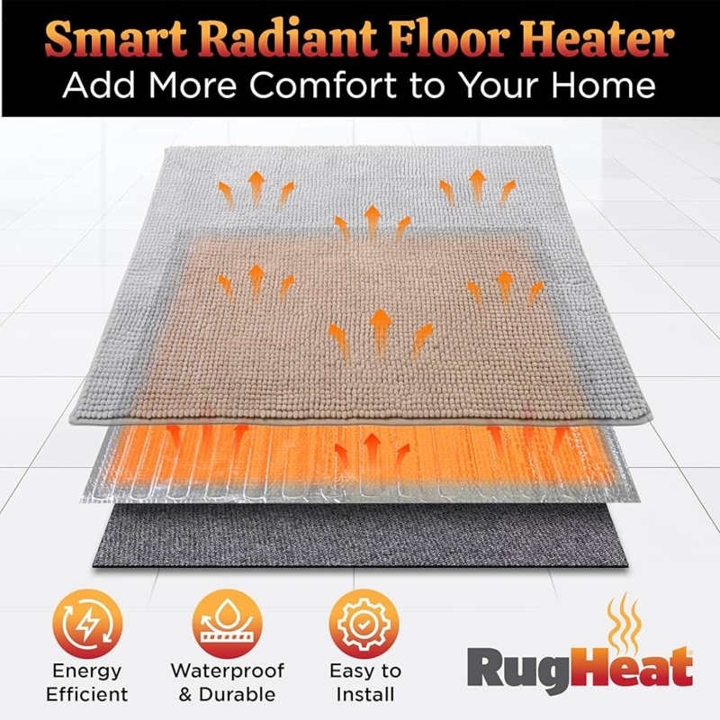 Heated Floor Mat Electric Radiant Heat Under Rug Placement Warmth
