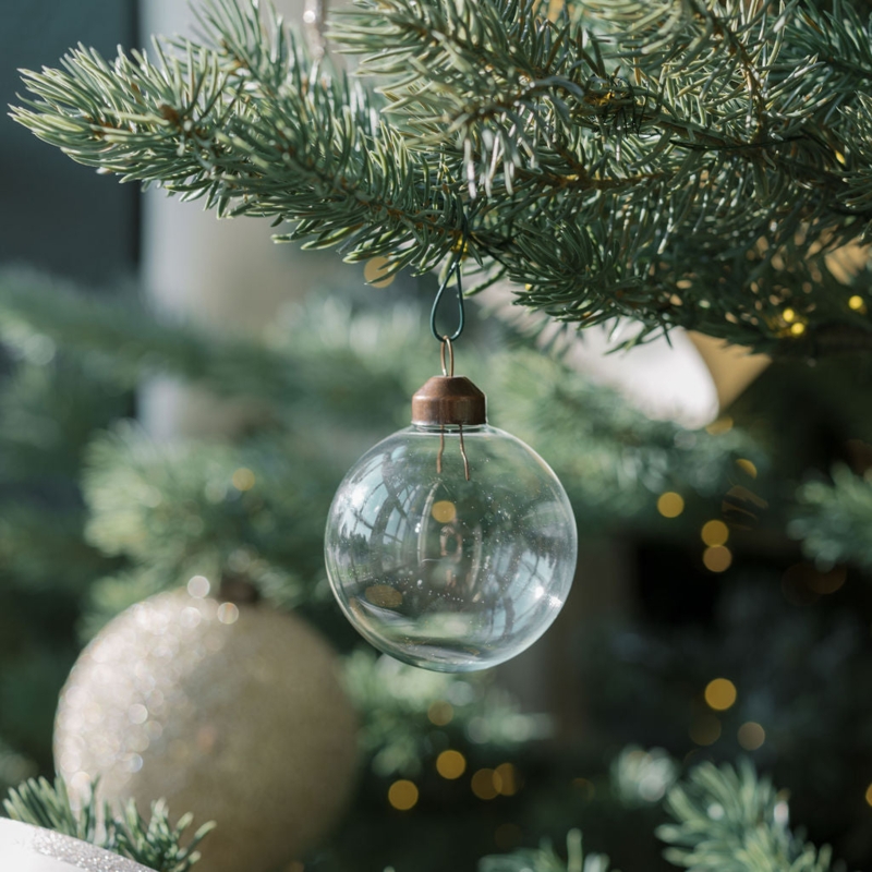 Holiday Ornament Classic Spherical Glass Bauble Minimalist Decor