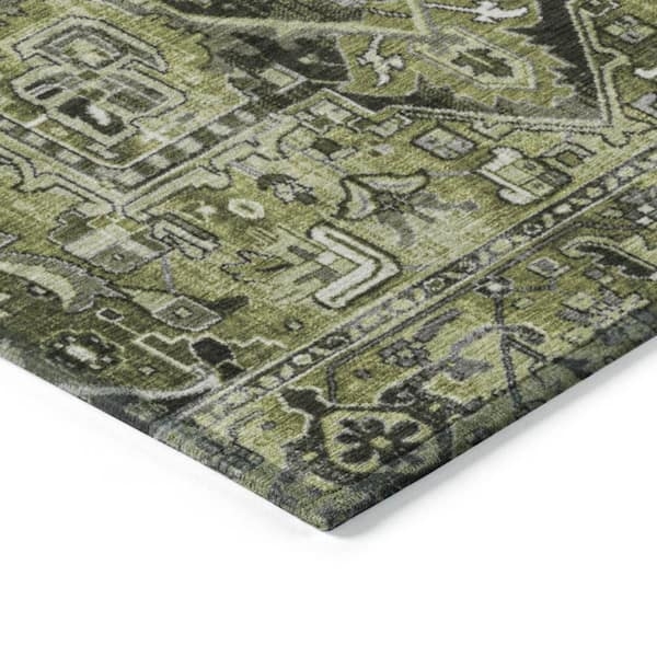 Indoor/Outdoor Rug, Oriental Medallion Pattern, Flatwoven for Patio