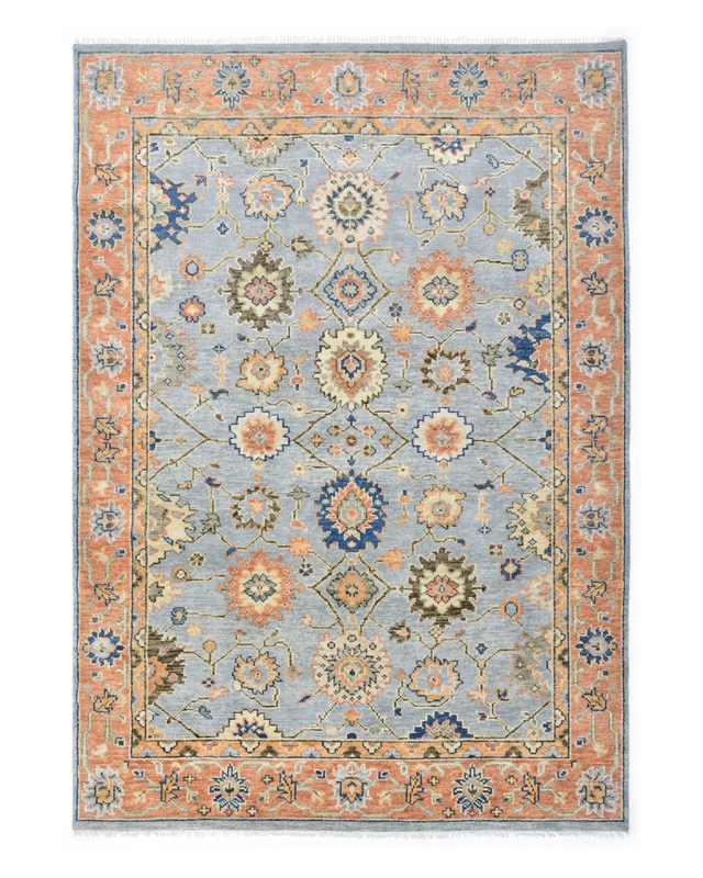 Industrial Area Rug, Hand Knotted Texture with Subtle Motif