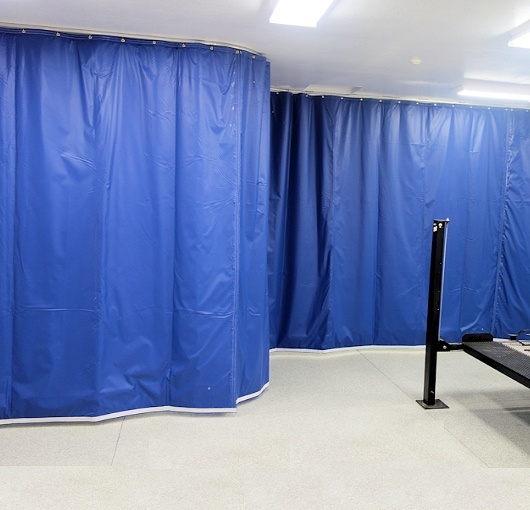 Industrial Curtain Quilted Insulation Navy Blue Divider