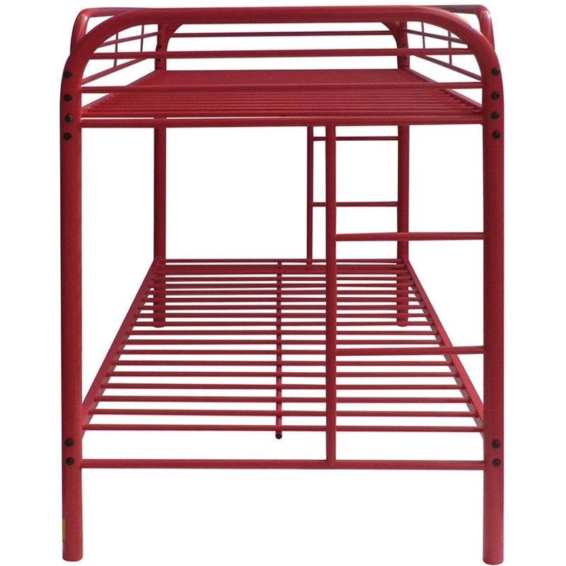 Industrial Metal Bunk Bed Twin Over Twin With Dual Ladders