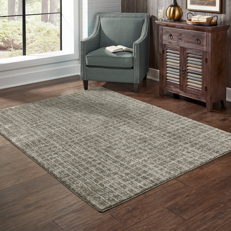 Industrial Style Area Rug, Weathered Pattern Synthetic Fibers