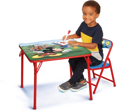 Kids Table and Chair Set Grey and White with Tapered Legs 3-Piece