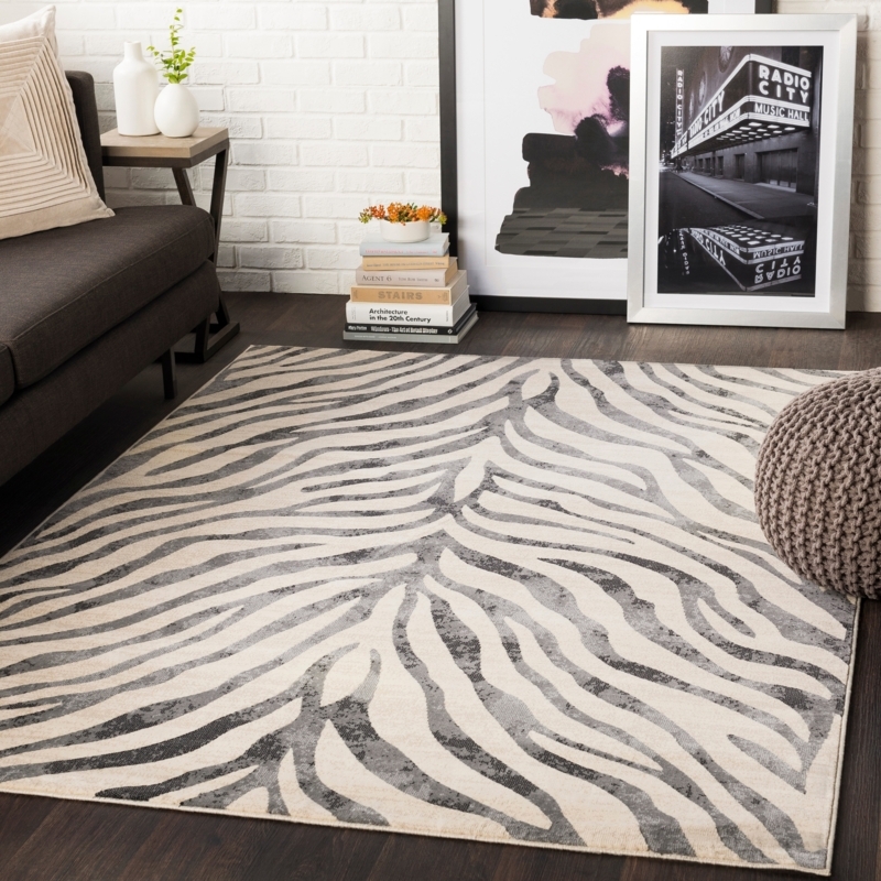 Large Scale Area Rug, Animal Print, Neutral Palette, Modern Organic