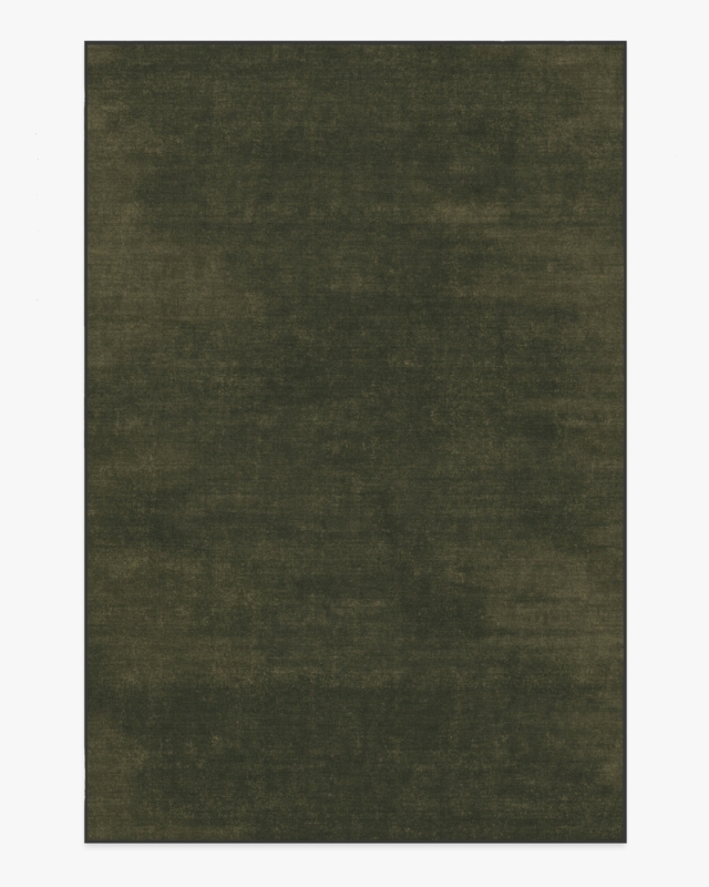 Living Room Machine Washable Area Rug | 10'x14' | Kid & Pet Friendly | Indoor Rug | Nico Solid Olive Rug | Ruggable
