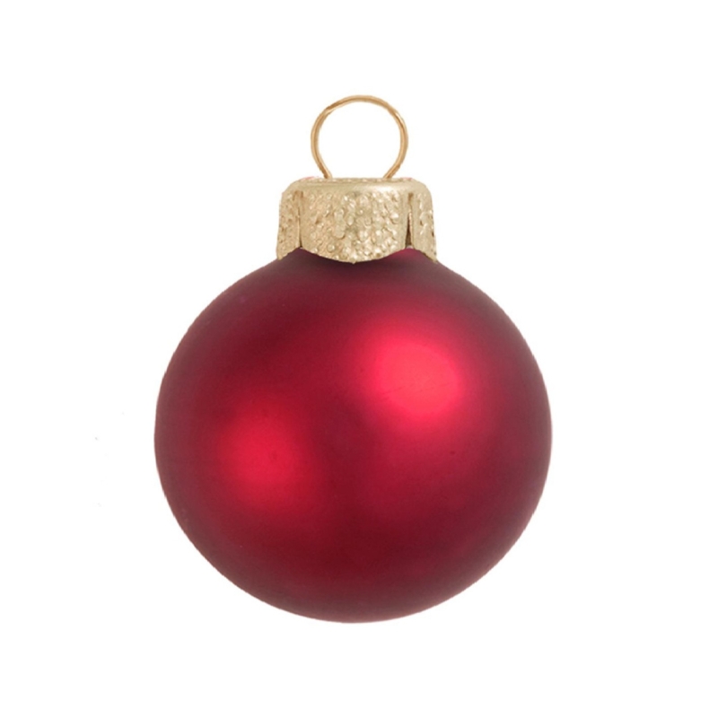 Matte Red Glass Ball Ornament, Large Scale for Elegant Holiday Decor