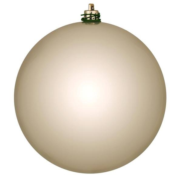 Matte Textured Ball Christmas Ornament Gold Cap