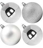 Matte White Christmas Ornament: Minimalist Outdoor Christmas Styling Sphere