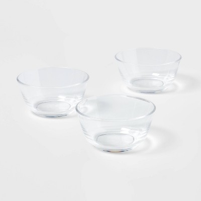 Mini Bowls, Clear Construction, Plastic. Stackable Clear Plastic Bowls.