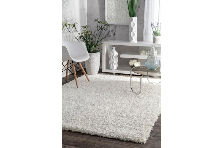 Minimalist Gray Area Rug with Extra Thick Plush Pile