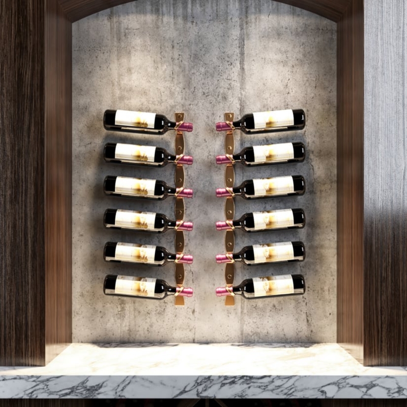 Minimalist Wall Mounted Wine Rack Cool Gray Metal Helical Single Bottle
