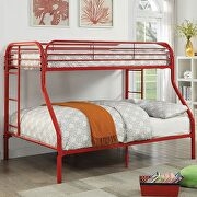 Modern Metal Frame Bunk Bed With Safety Guardrails