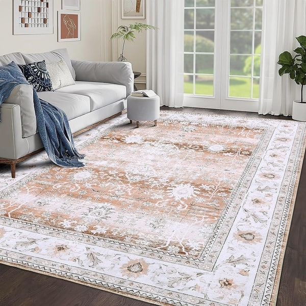 Modern Traditional Area Rug, Distressed Teal Medallion Pattern