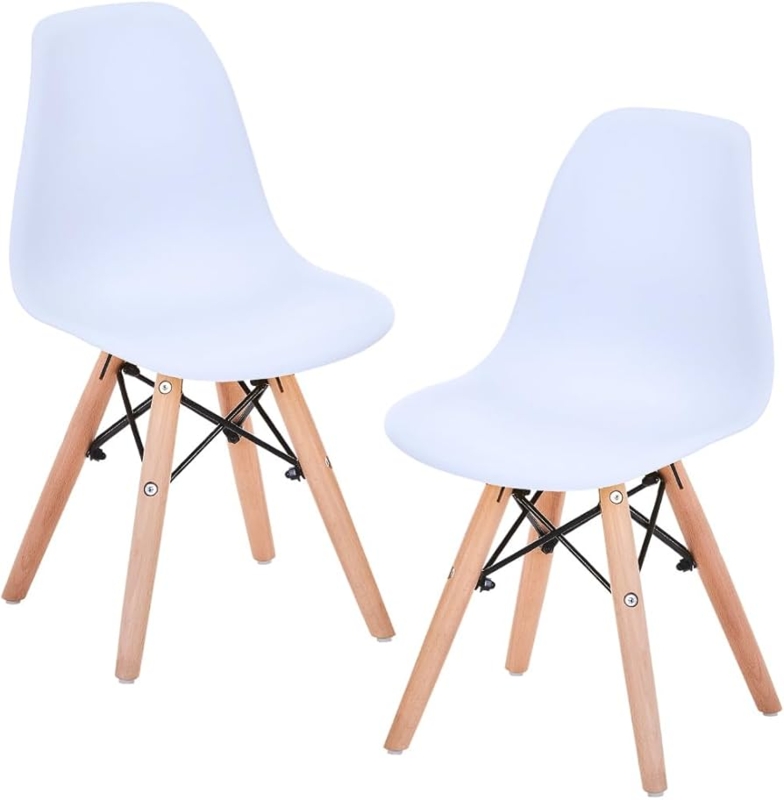 Modern White Nursery Chair Set Ergonomic Handle Cutout