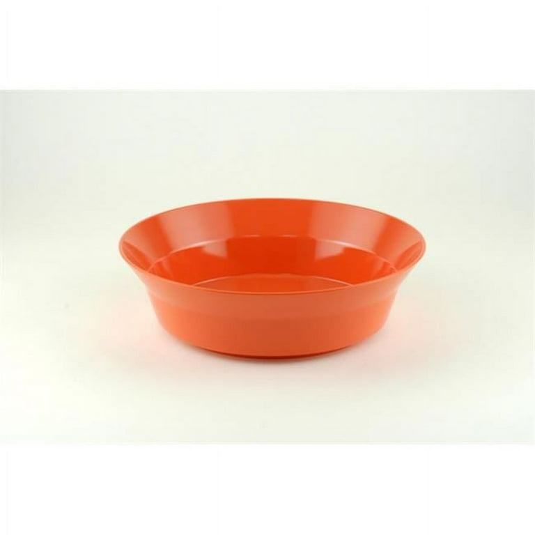 Nesting Serving Bowls Glossy White Melamine Flared Rim Set