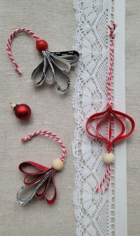 Nordic Fabric Cone Trees with Cinnamon Stick Bases