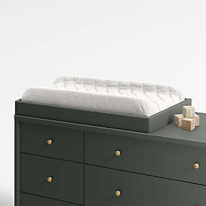 Olive Green Nursery Dresser Ideas with Tapered Wood Legs