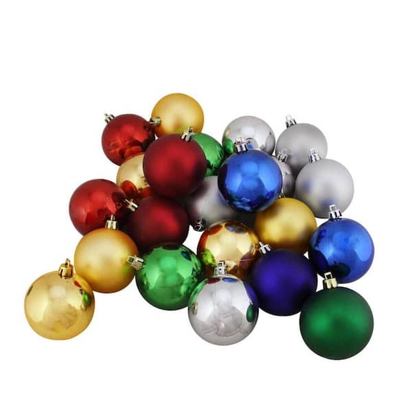 Ornament Set Shatterproof Material Matte Glossy Mix Vibrant Balls