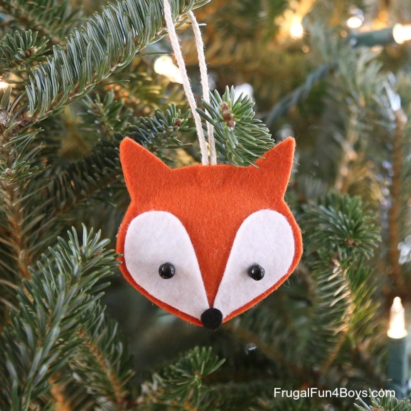 Ornament: Woodland Animal Set, Soft Felt No-Sew Handmade Decor
