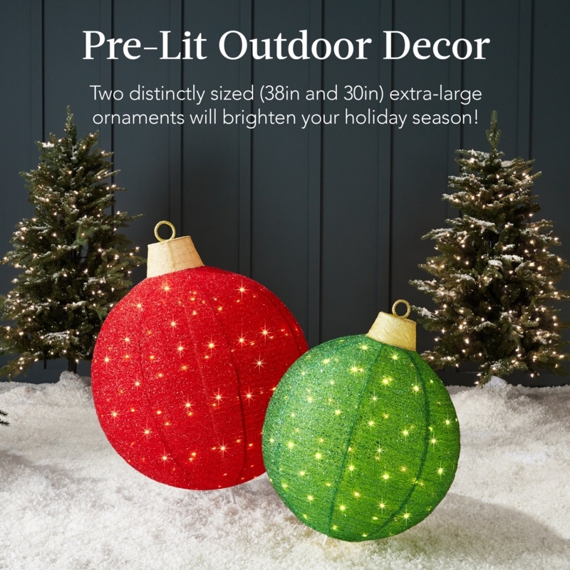 Outdoor Christmas Ornament Illuminated Pop Up Design Snowflake Pattern