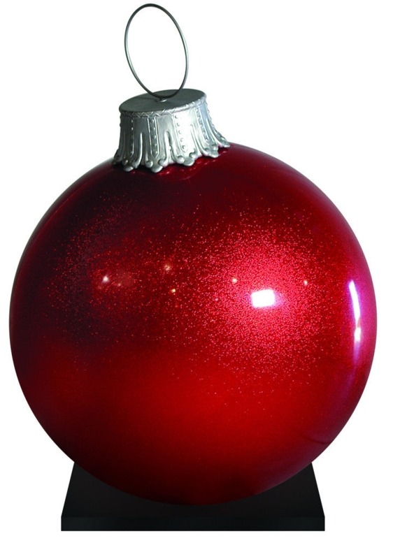 Oversized Colorful Ornament Stack, High Gloss Floor Accent