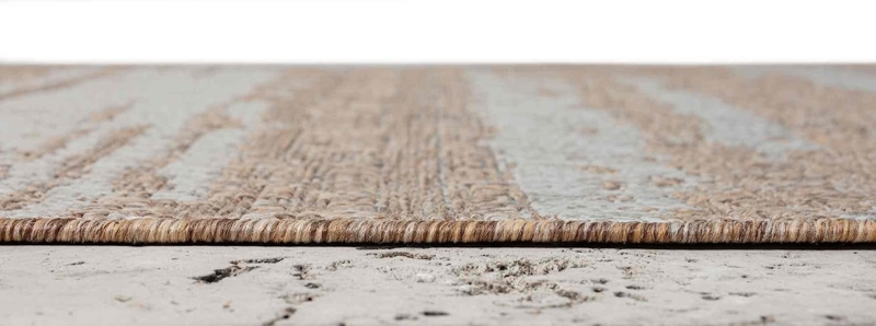 Painterly Wash Outdoor Area Rug Navy Beige Low Pile